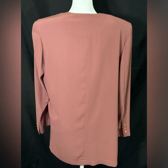 Verde Open Front Chiffon like Blazer - Picture 2 of 7